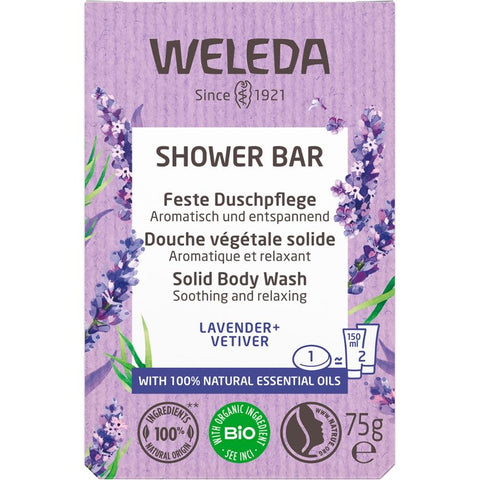 WELEDA Feste Duschpflege Lavender+Vetiver Bio 75g