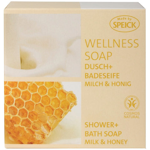 Speick Made by Speick Wellness Soap, Dusch + Badeseife Milch & Honig Bio 200g