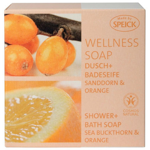 Speick Wellness Soap – Dusch- & Badeseife Sanddorn & Orange Bio, 200g