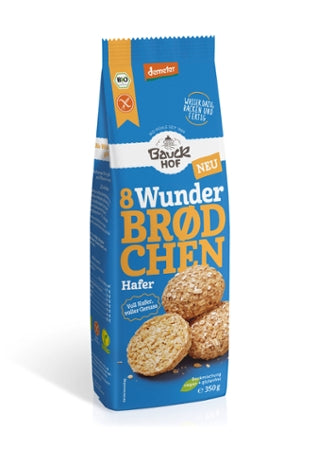 Bauck Mühle Wonder Bread Rolls Oats 350g Demeter - gluten-free