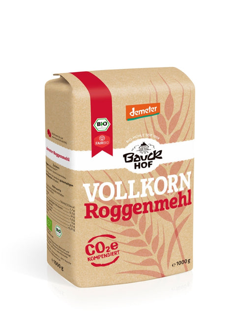 Bauck Mühle Organic Wholegrain Rye Flour Demeter 1kg