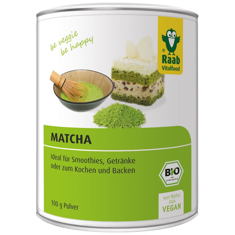 Raab Vitalfood Matcha Basic Grünteepulver Dose Bio 100g