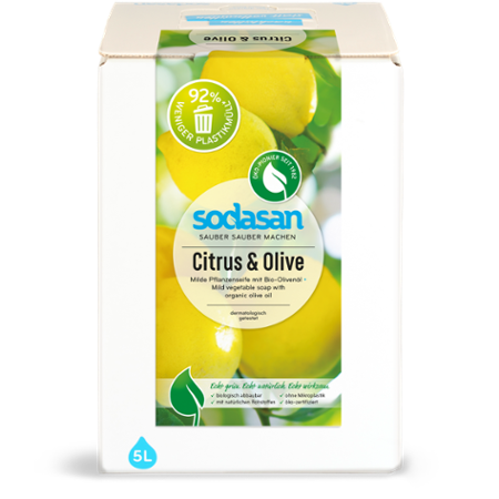 Sodasan Flüssigseife Citrus Olive 5 l Bio