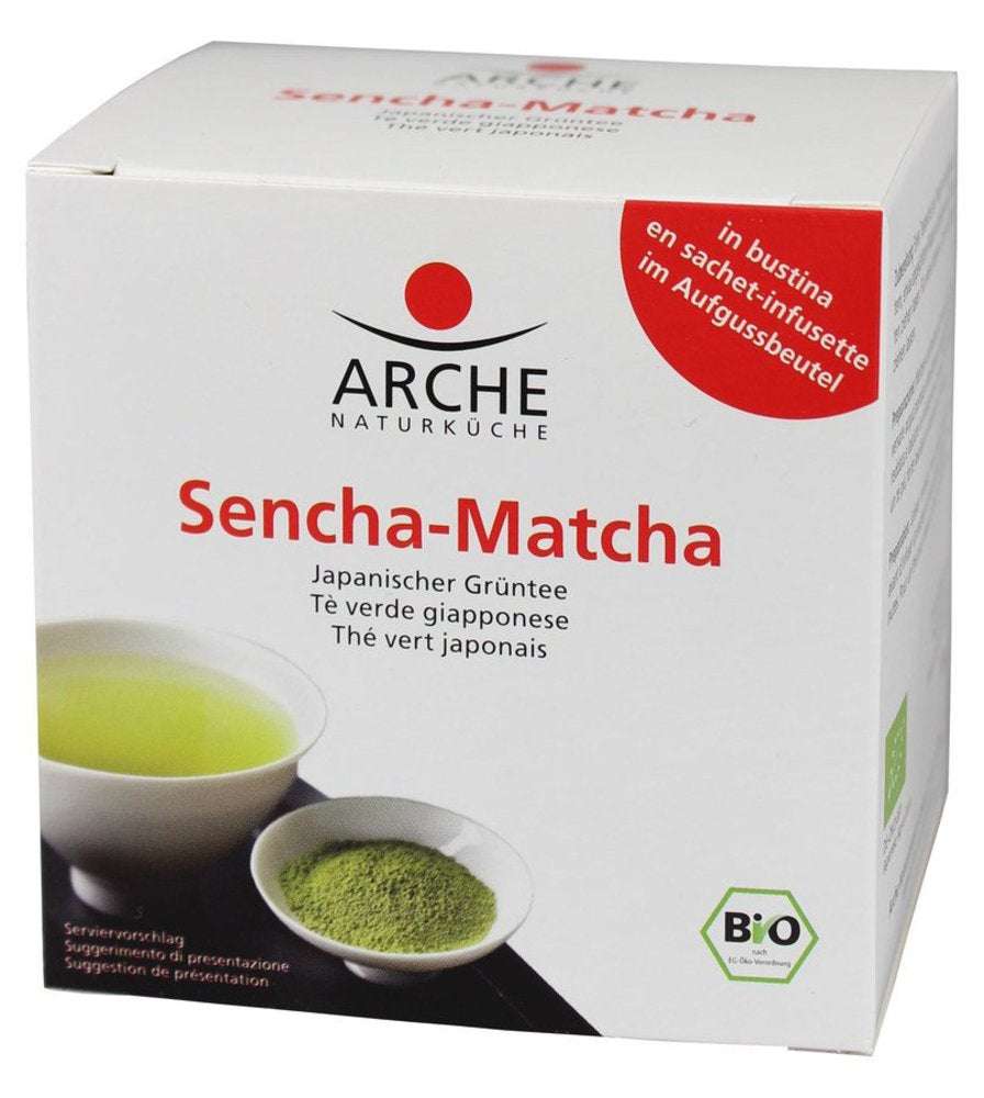 Arche Sencha-Matcha im Aufgussbeutel (10 Filterbeutel) - 15g Bio