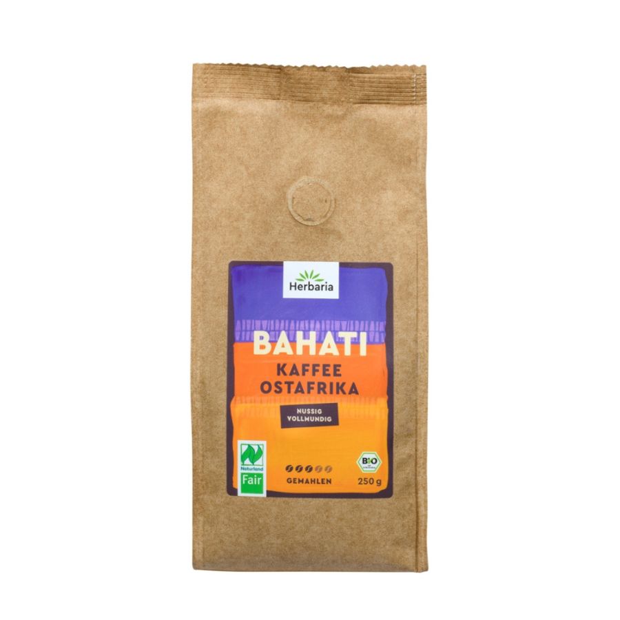 Herbaria Kaffee BAHATI gemahlen bio* -Naturland Fair zertifiziert 250g