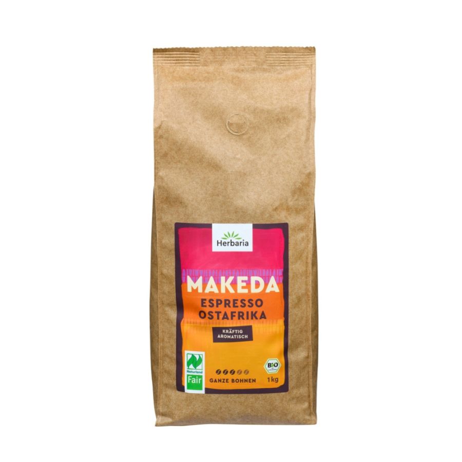 Herbaria Espresso MAKEDA ganze Bohne bio* -Naturland Fair zertifiziert 1kg