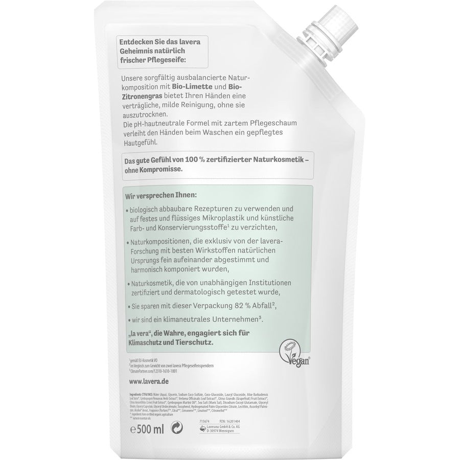 Lavera Nachfüllbeutel Frische Pflegeseife Bio 500ml