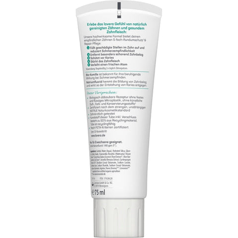 Lavera Toothpaste Sensitive &amp; Repair Organic 75ml
