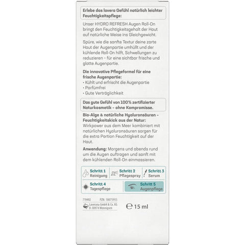 Lavera Hydro Refresh Eye Roll-On Organic 15ml