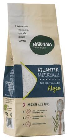 Naturata sea salt with organic algae containing iodine from Spain 500g