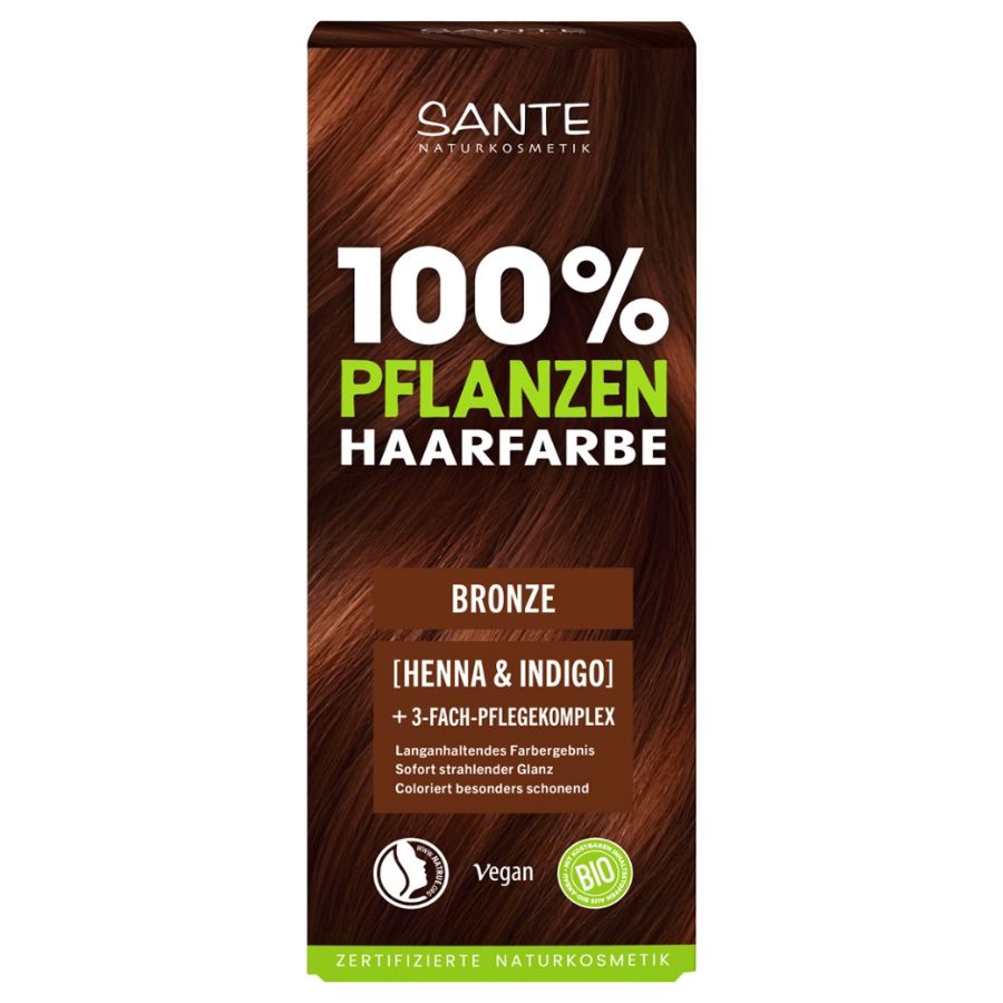 SANTE 100% Pflanzenhaarfarbe mit 3-Fach Pflegekomplex BRONZE 03 Bio 100g