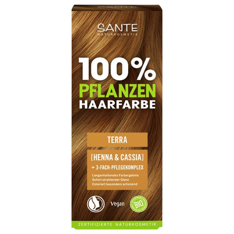 SANTE 100% Pflanzenhaarfarbe mit 3-Fach Pflegekomplex TERRA 04 Bio 100g