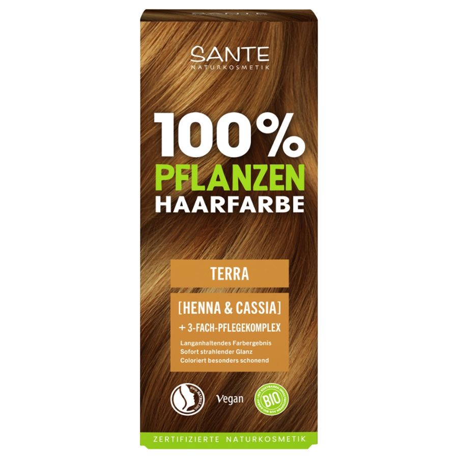 SANTE 100% Pflanzenhaarfarbe mit 3-Fach Pflegekomplex TERRA 04 Bio 100g