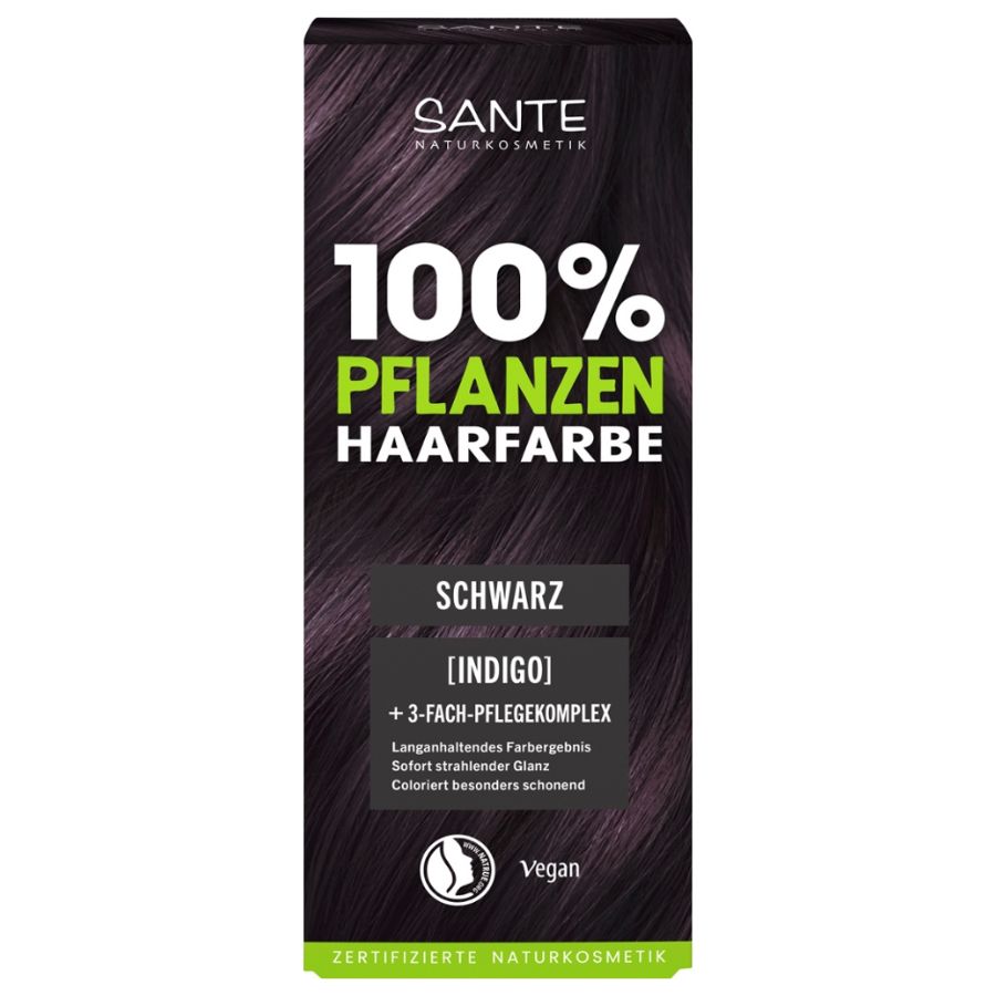 SANTE 100% Pflanzenhaarfarbe mit 3-Fach Pflegekomplex SCHWARZ 05 Bio 100g