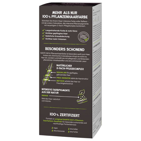 SANTE 100% Pflanzenhaarfarbe mit 3-Fach Pflegekomplex SCHWARZ 05 Bio 100g