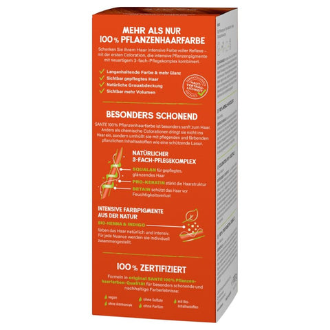 SANTE 100% Pflanzenhaarfarbe mit 3-Fach Pflegekomplex NATURROT 06 Bio 100g