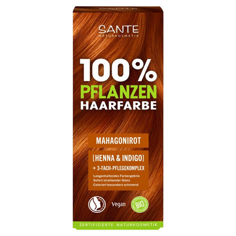 SANTE 100% Pflanzenhaarfarbe mit 3-Fach Pflegekomplex MAHAGONIROT 07 Bio 100g