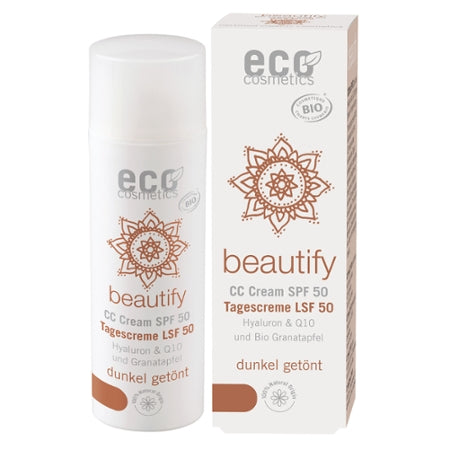 Eco cosmetics ECO Beautify CC Creme LSF 50 Dunkel Bio 50ml