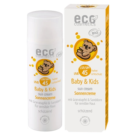 Eco cosmetics Baby & Kids Sonnencreme LSF 45 Hoher Mineralischer Lichtschutz Bio 50ml