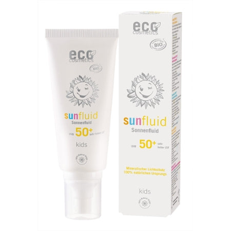 Eco cosmetics Eco Sonnenfluid LSF 50 Kids sehr hoher Lichtschutz Bio 100ml