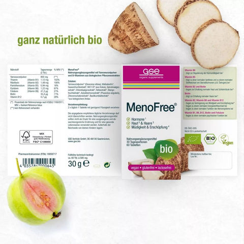 GSE MenoFree® (organic), 60 tablets of 500 mg, 30g