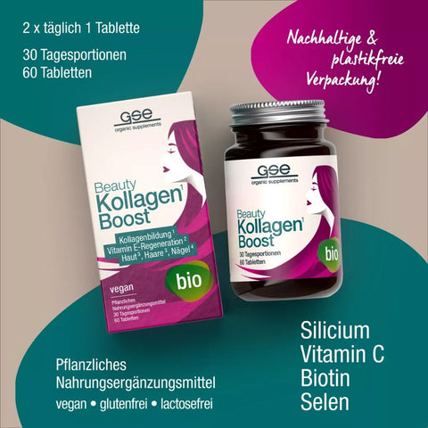 GSE Beauty Kollagen Boost (Bio), 60 Tabl. à 500mg, 30g