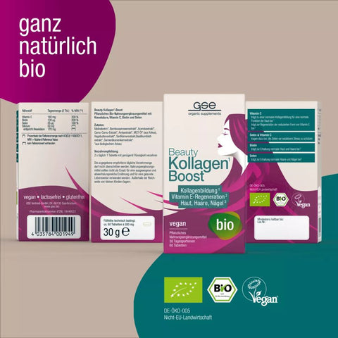 GSE Beauty Kollagen Boost (Bio), 60 Tabl. à 500mg, 30g
