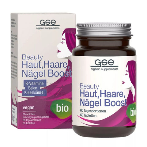GSE Beauty Skin, Hair, Nails Boost (Organic), 60 tablets of 500mg each, 30g