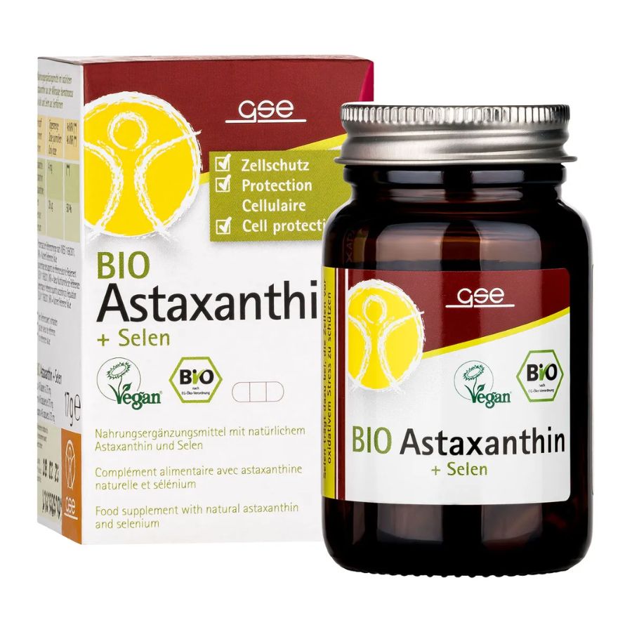 GSE BIO Astaxanthin + Selen, 45 Kapseln à 375 mg, 17g