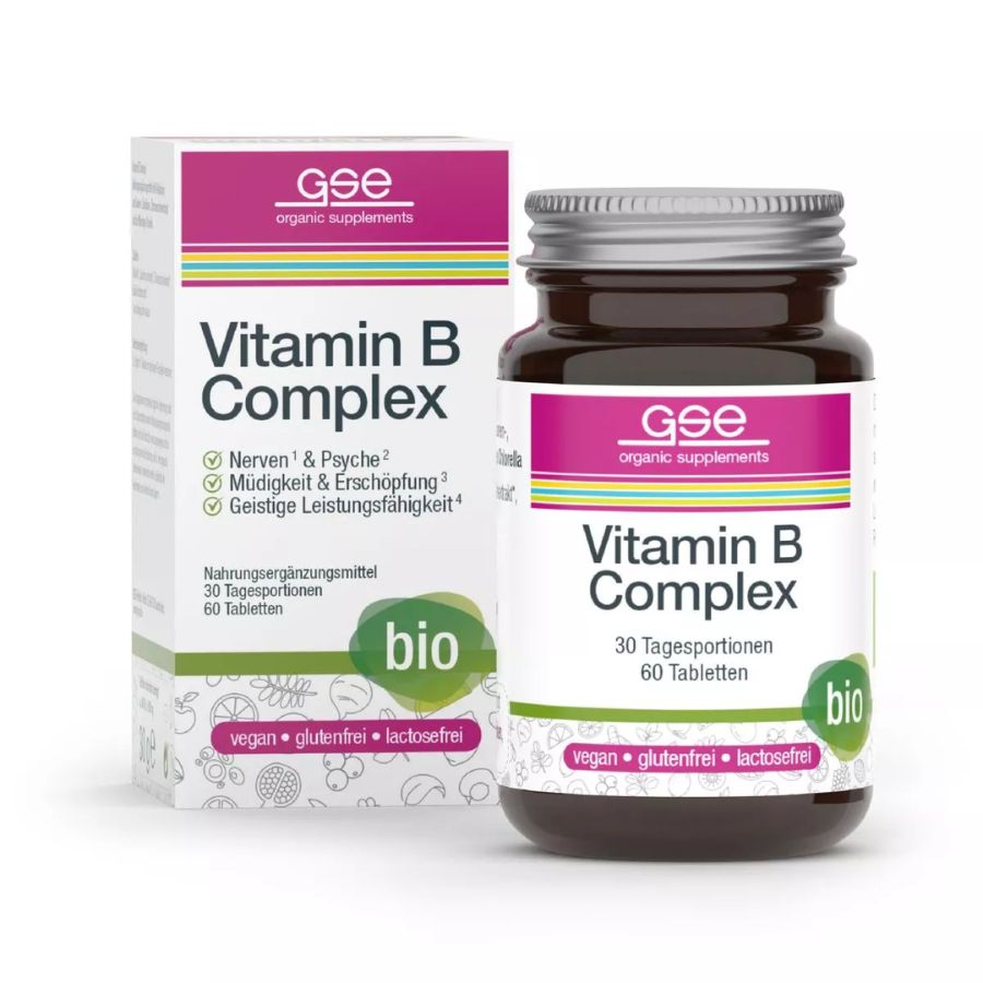 GSE Vitamin B Complex (Bio), 60 Tabl. à 500mg, 30g