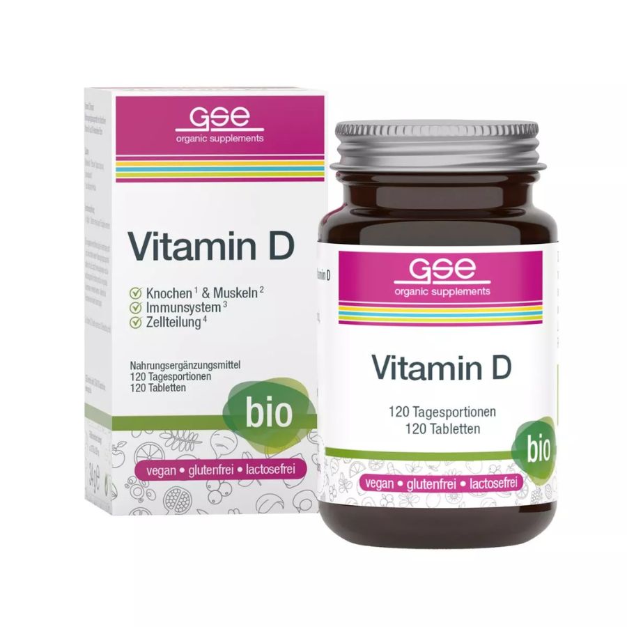 GSE Vitamin D Compact (Bio), 120 Tabl. à 280 mg, 34g