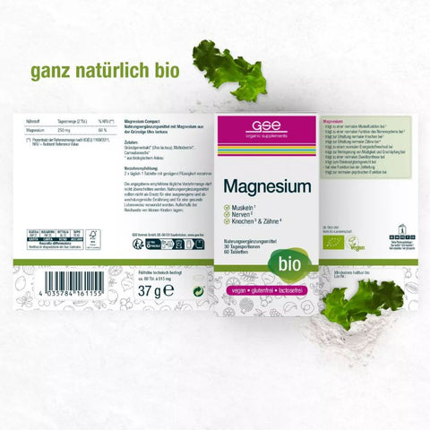 GSE Magnesium Compact (Bio), 60 Tabl. à 615 mg, 37g