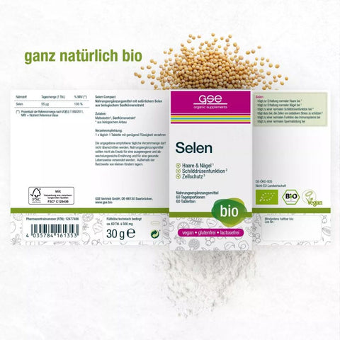 GSE Selen Compact (Bio), 60 Tabl. à 500 mg, 30g