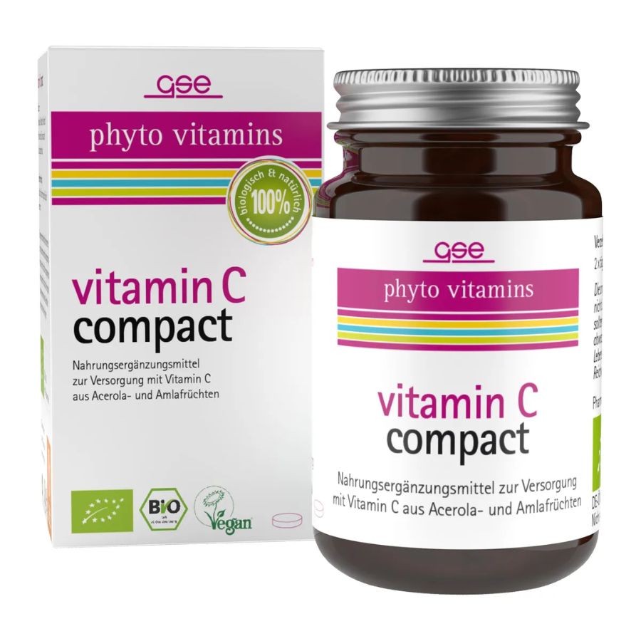 GSE Vitamin C Compact (Bio), 60 Tabl. à 500 mg, 30g