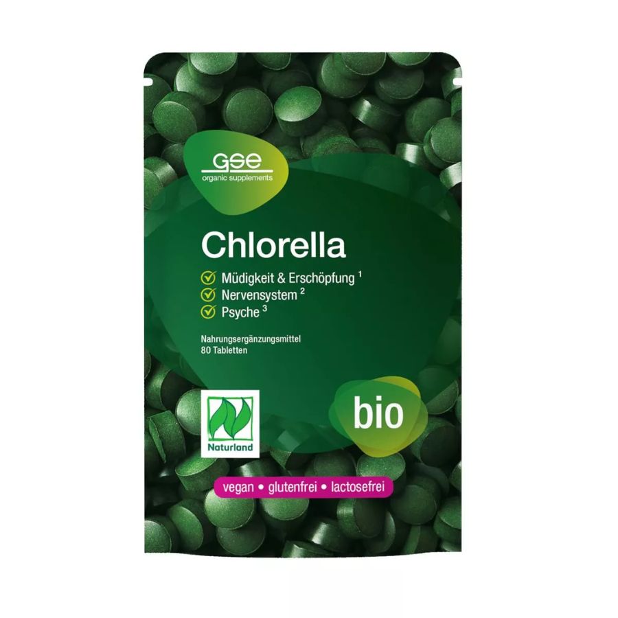 GSE Naturland Bio Chlorella 80 Tabletten à 500 mg, 40g