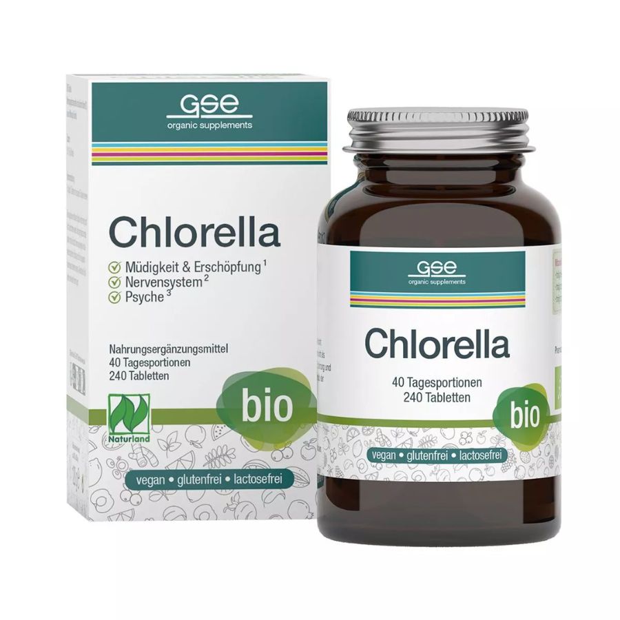 GSE Naturland Bio Chlorella 240 Tabletten à 500 mg, 120g