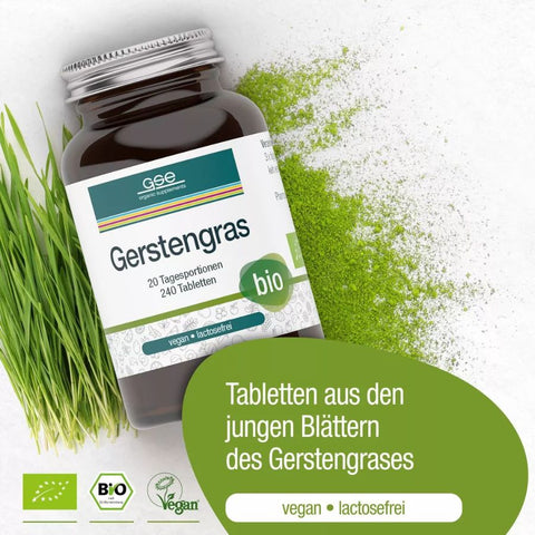 GSE BIO barley grass, 240 tablets of 500 mg, 120g