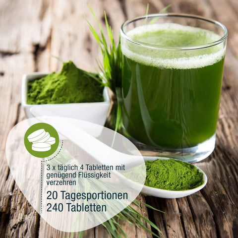 GSE BIO barley grass, 240 tablets of 500 mg, 120g