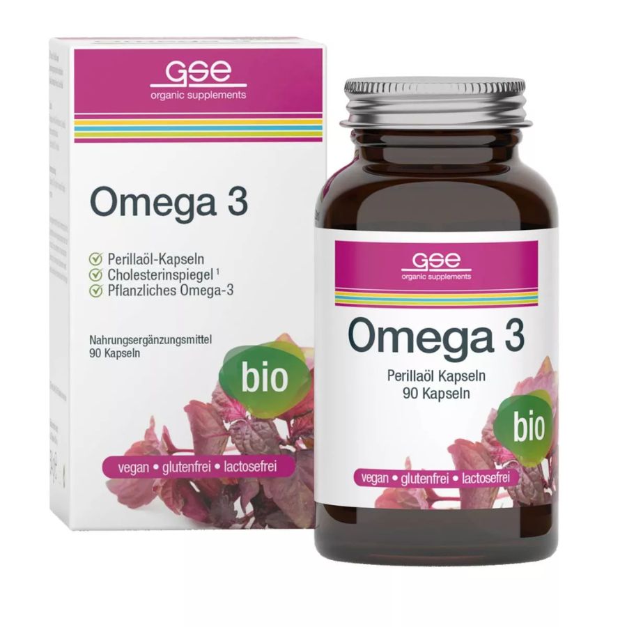 GSE Omega 3 Perillaöl 90 Kapseln à 600 mg Bio , 54g