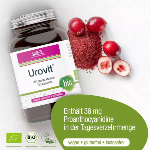 GSE Urovit® BIO Cranberry, 120 Kapseln à 480 mg, 58g