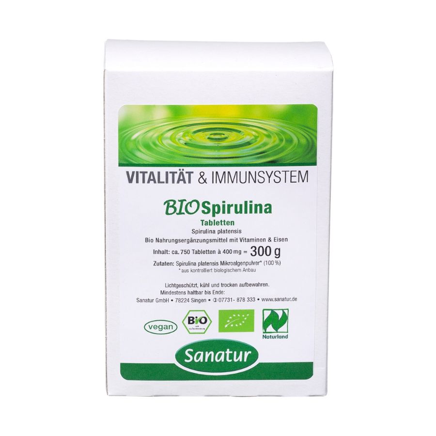 Sanatur BioSpirulina Naturland ca. 750 Tabletten = 300 g