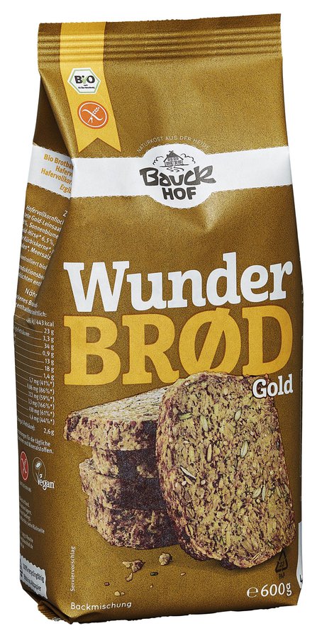 Bauck Mühle Wunderbrot Gold (glutenfrei) 600g Bio