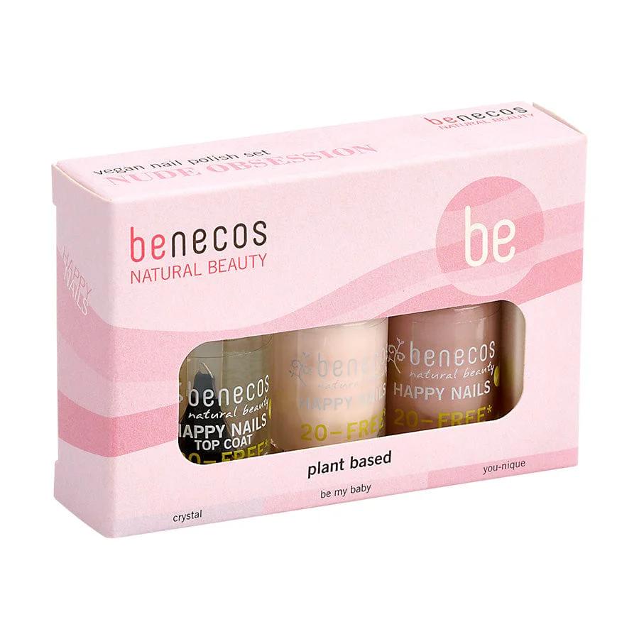 benecos Natural Beauty Nail Polish Vorteilset Nude Obsession 3er Set Bio