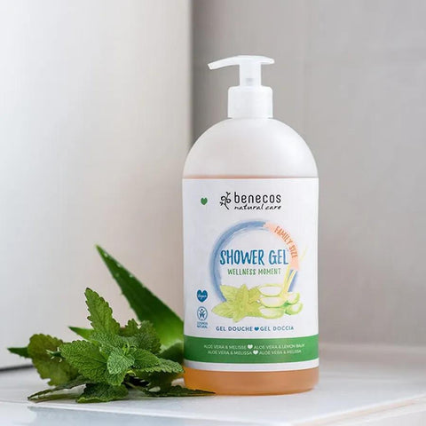 benecos WELLNESS MOMENT Shower Gel Family Size Organic 950ml