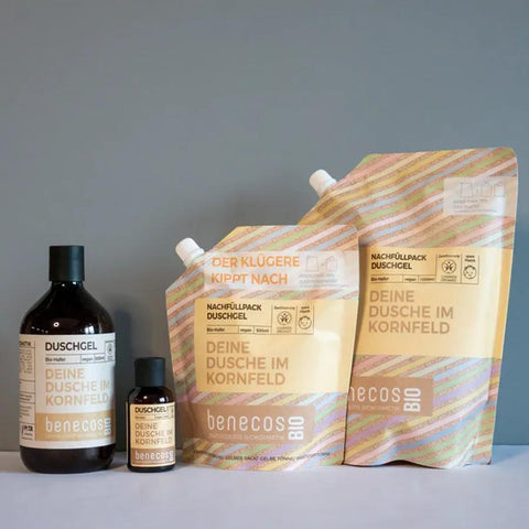 benecos YOUR SHOWER IN THE CORNFIELD 2in1 Shower Gel – Oat, Skin & Hair, 500ml