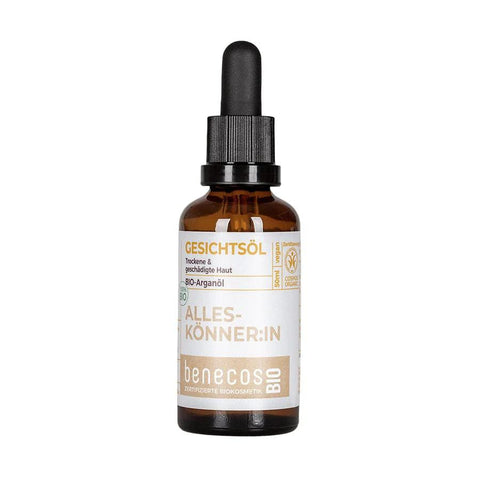 benecos ALLESKÖNNER:IN Gesichtsöl – Bio-Arganöl, trockene Haut, 50ml