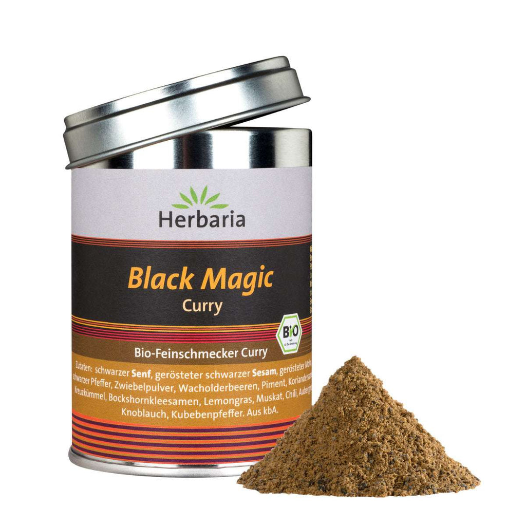 Herbaria "Black Magic" Curry, 1er Pack (1 x 80 g Dose) - Bio (kurz gebratenes Rind- oder Wildfleisch/ rustikale Bratgerichte)