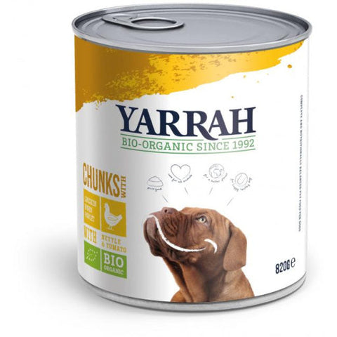 Yarrah Bio Hundefutter Bröckchen in Soße mit Huhn (820g)