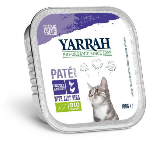 Yarrah Bio Katzenfutter Wellnesspaté Huhn & Truthahn mit Aloe Vera