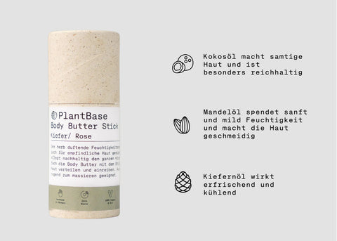 PlantBase Body Butter Stick Pine Rose 40gr